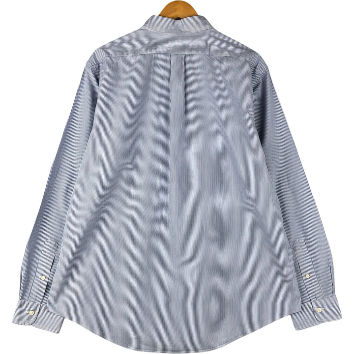 Ralph Lauren CUSTOM FIT long sleeve button down striped shirt men's XL size cotton white type Vintage Second Hand