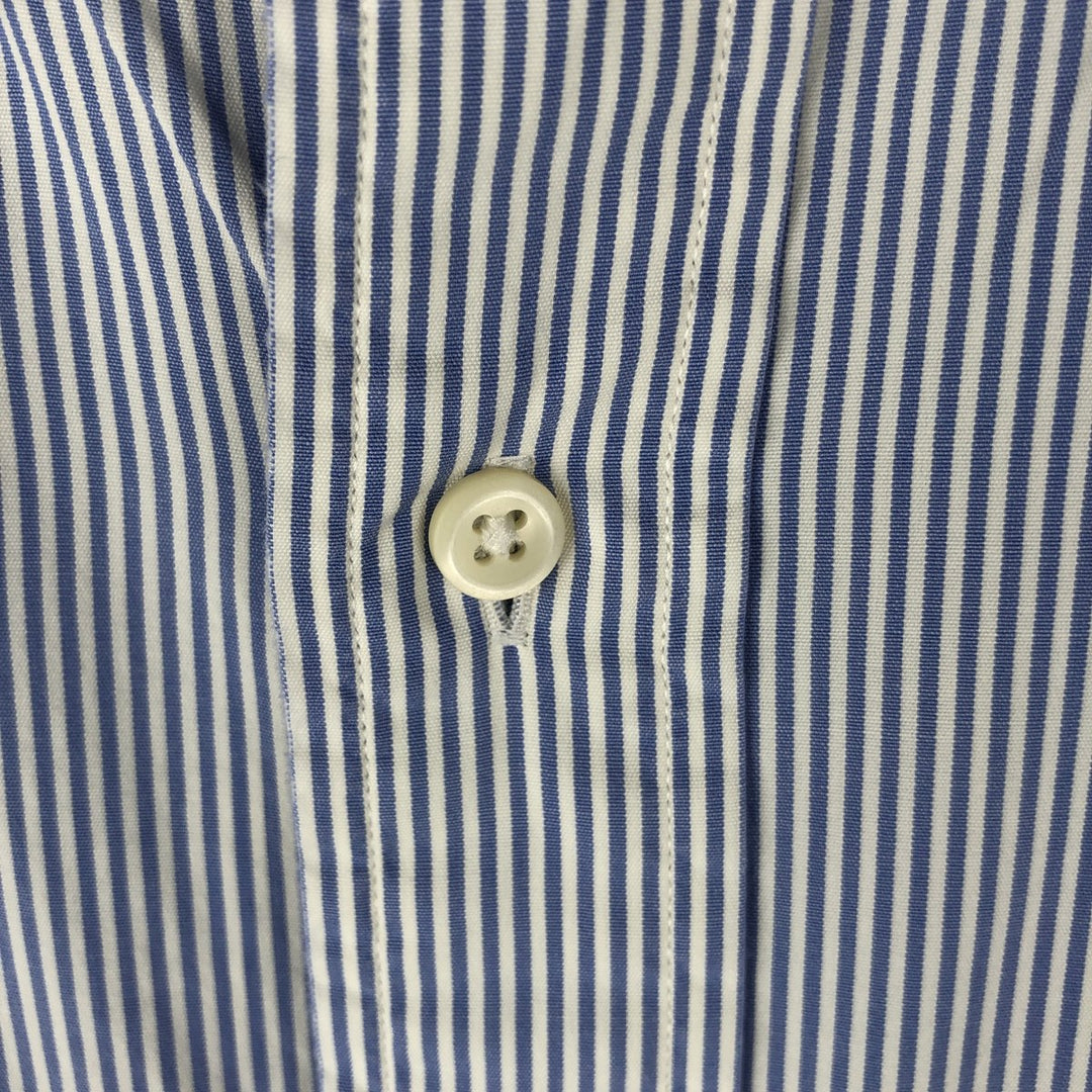Ralph Lauren CUSTOM FIT long sleeve button down striped shirt men's XL size cotton white type Vintage Second Hand