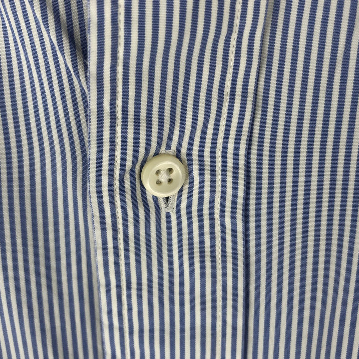 Ralph Lauren CUSTOM FIT long sleeve button down striped shirt men's XL size cotton white type Vintage Second Hand