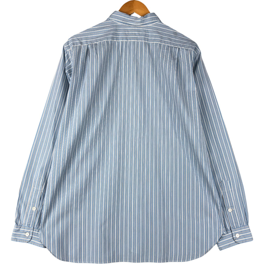 Ralph Lauren POLO by Ralph Lauren Multi-Stripe Long Sleeve Cotton Striped Shirt, Men's Size L cotton Blue type light blue Vintage Second Hand