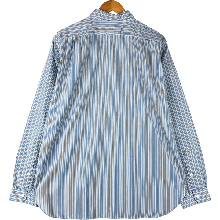 Ralph Lauren POLO by Ralph Lauren Multi-Stripe Long Sleeve Cotton Striped Shirt, Men's Size L cotton Blue type light blue Vintage Second Hand