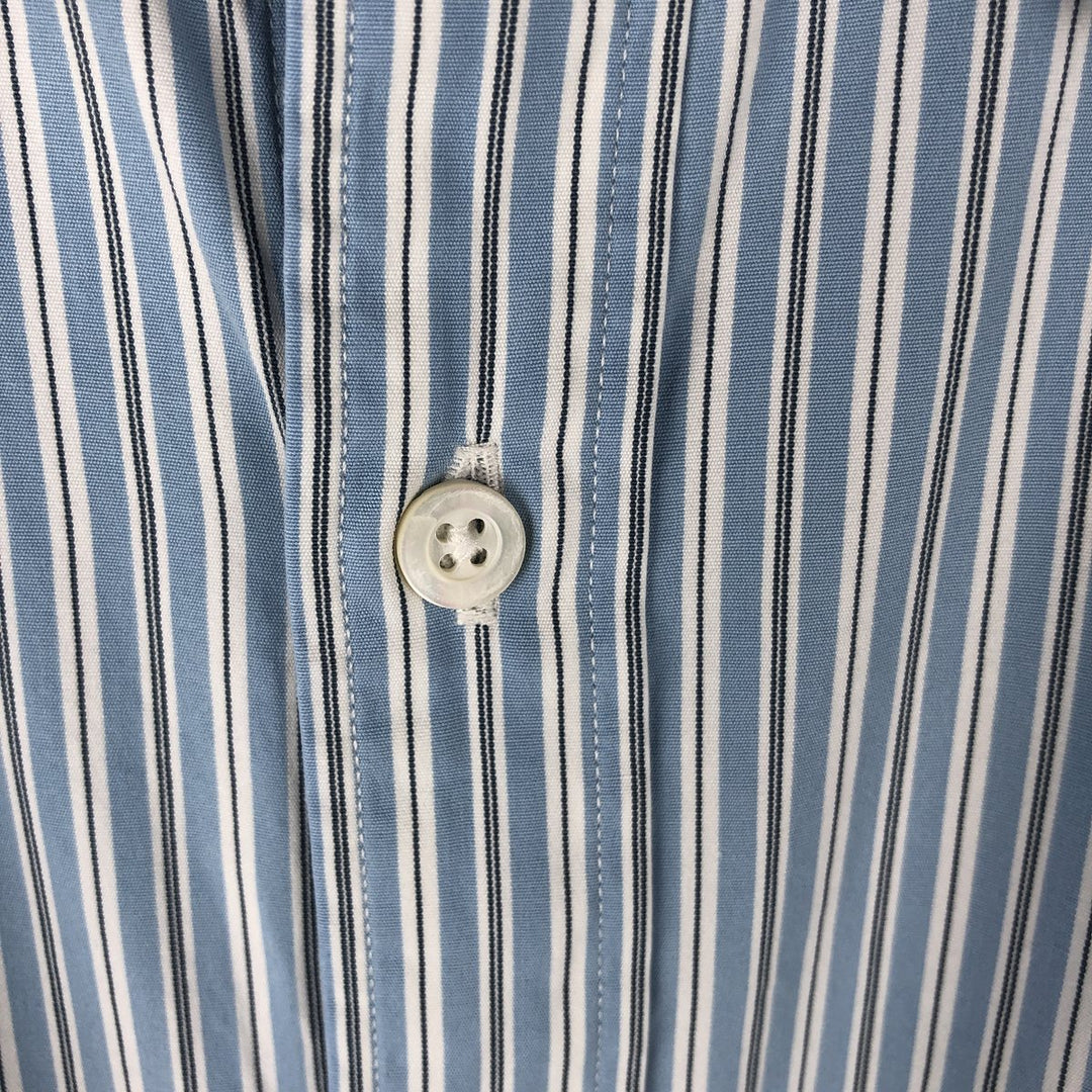 Ralph Lauren POLO by Ralph Lauren Multi-Stripe Long Sleeve Cotton Striped Shirt, Men's Size L cotton Blue type light blue Vintage Second Hand