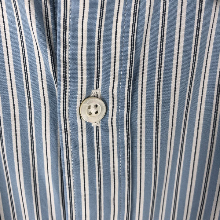 Ralph Lauren POLO by Ralph Lauren Multi-Stripe Long Sleeve Cotton Striped Shirt, Men's Size L cotton Blue type light blue Vintage Second Hand