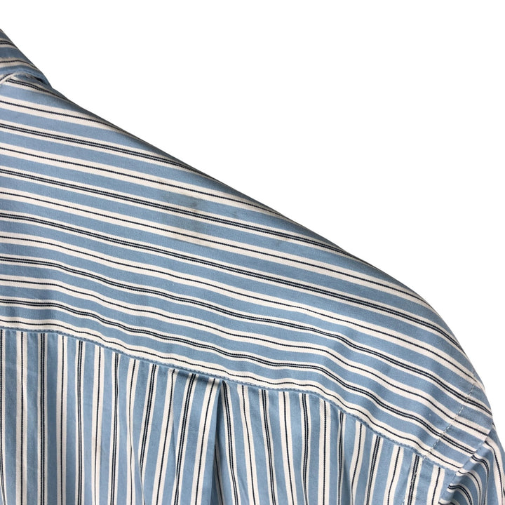 Ralph Lauren POLO by Ralph Lauren Multi-Stripe Long Sleeve Cotton Striped Shirt, Men's Size L cotton Blue type light blue Vintage Second Hand