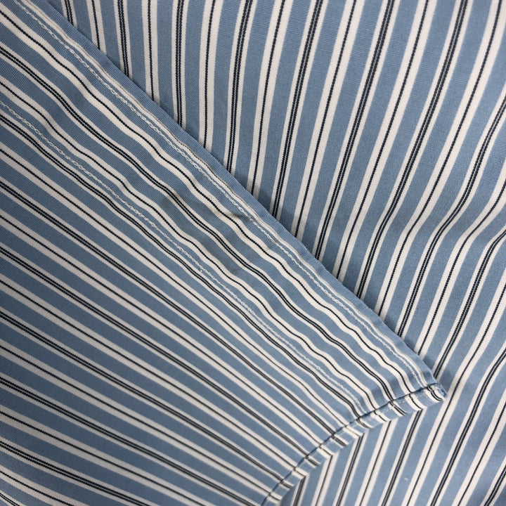 Ralph Lauren POLO by Ralph Lauren Multi-Stripe Long Sleeve Cotton Striped Shirt, Men's Size L cotton Blue type light blue Vintage Second Hand