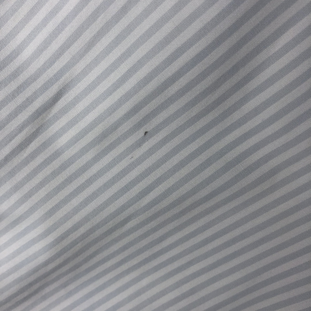 Ralph Lauren POLO by Ralph Lauren tab collar long sleeve cotton striped shirt, men's size L cotton white type Vintage Second Hand