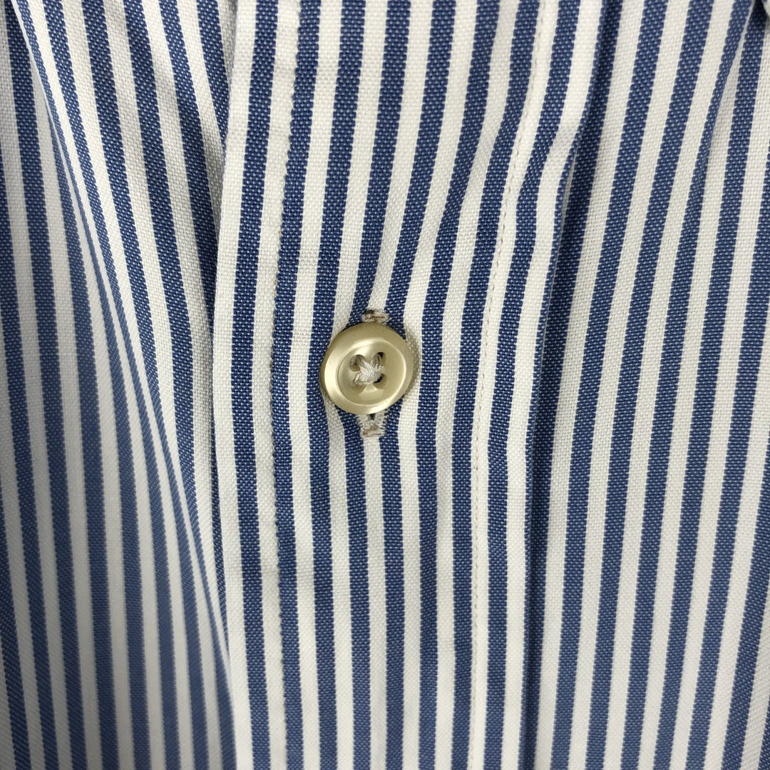 Ralph Lauren YARMOUTH Long Sleeve Button-Down Striped Shirt, Men's Size L cotton Blue type light blue Vintage Second Hand