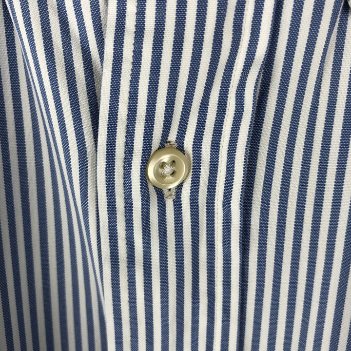 Ralph Lauren YARMOUTH Long Sleeve Button-Down Striped Shirt, Men's Size L cotton Blue type light blue Vintage Second Hand