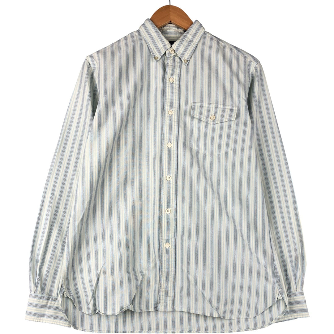 Ralph Lauren POLO by Ralph Lauren Multi-Stripe Long Sleeve Button-Down Striped Shirt, Men's Size Medium cotton Blue type light blue Vintage Second Hand