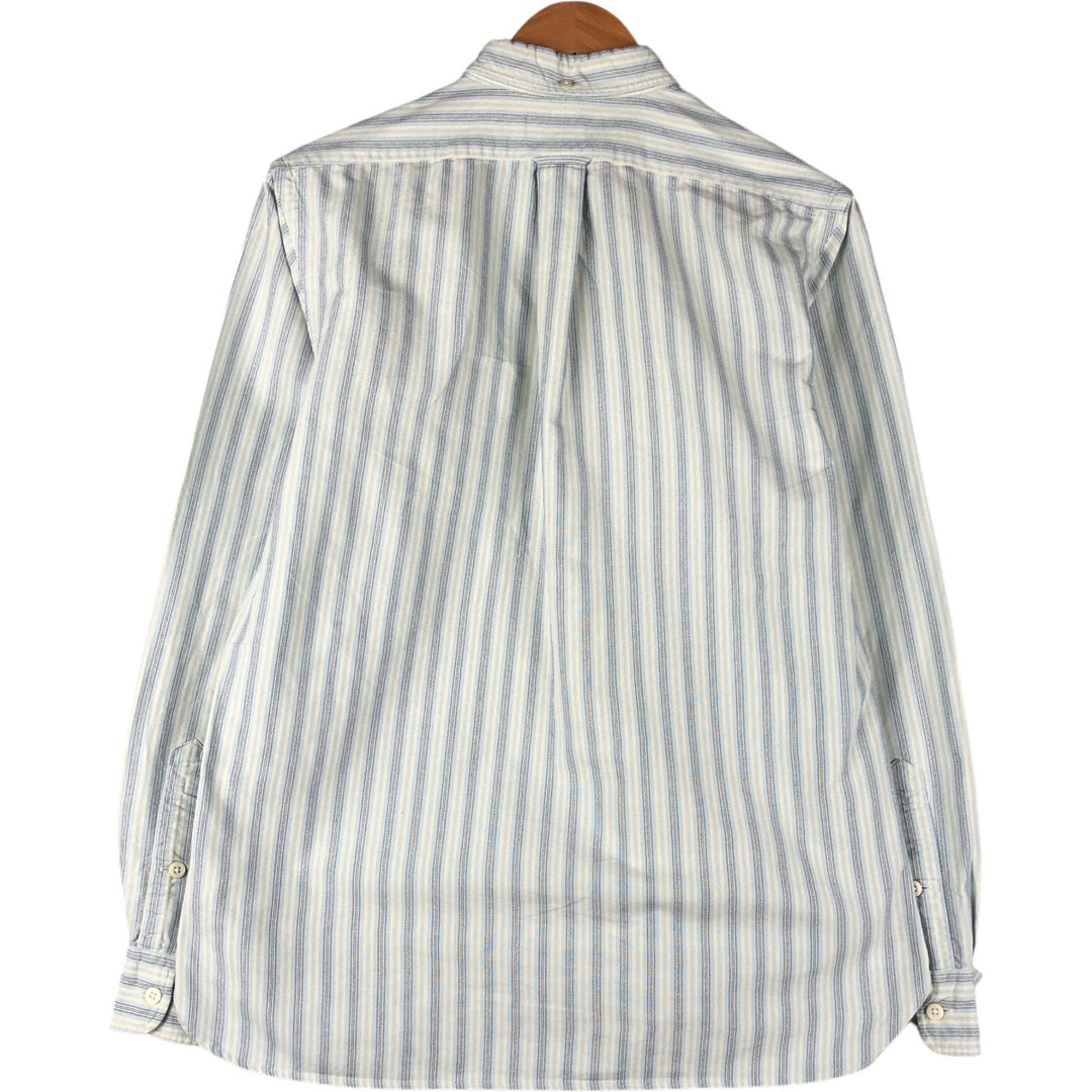 Ralph Lauren POLO by Ralph Lauren Multi-Stripe Long Sleeve Button-Down Striped Shirt, Men's Size Medium cotton Blue type light blue Vintage Second Hand