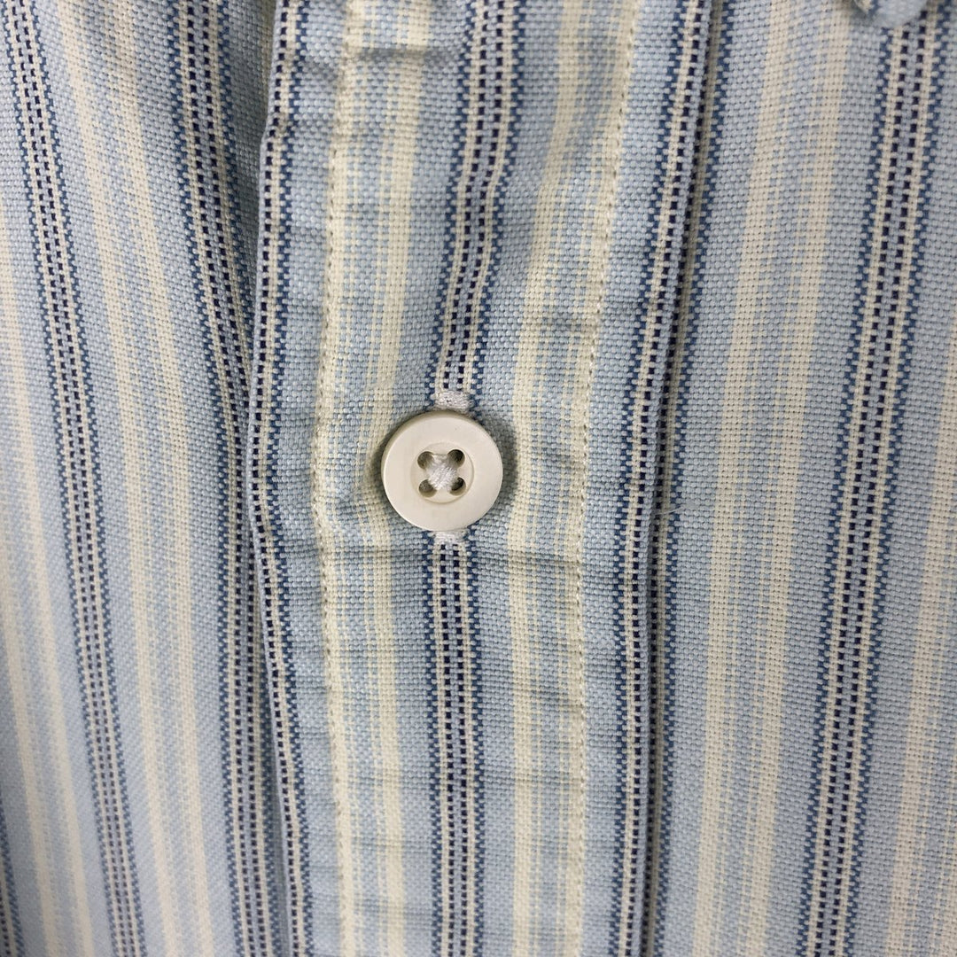 Ralph Lauren POLO by Ralph Lauren Multi-Stripe Long Sleeve Button-Down Striped Shirt, Men's Size Medium cotton Blue type light blue Vintage Second Hand