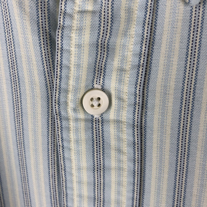 Ralph Lauren POLO by Ralph Lauren Multi-Stripe Long Sleeve Button-Down Striped Shirt, Men's Size Medium cotton Blue type light blue Vintage Second Hand