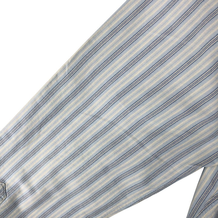 Ralph Lauren POLO by Ralph Lauren Multi-Stripe Long Sleeve Button-Down Striped Shirt, Men's Size Medium cotton Blue type light blue Vintage Second Hand