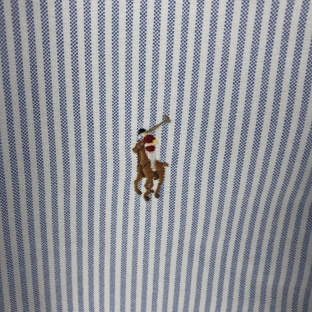 Ralph Lauren Classic Fit Long Sleeve Button Down Striped Shirt, Men's Size L cotton white type Vintage Second Hand