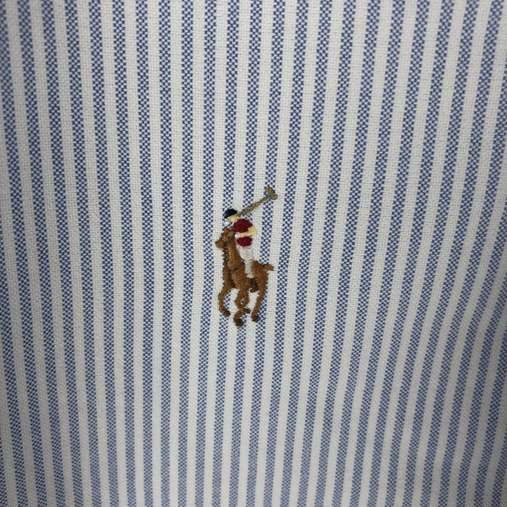 Ralph Lauren Classic Fit Long Sleeve Button Down Striped Shirt, Men's Size L cotton white type Vintage Second Hand