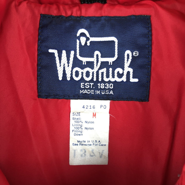 Vintage 1980'S WOOLRICH down jacket, made in the USA, size M, men's Nylon Charcoal Vintage Second Hand