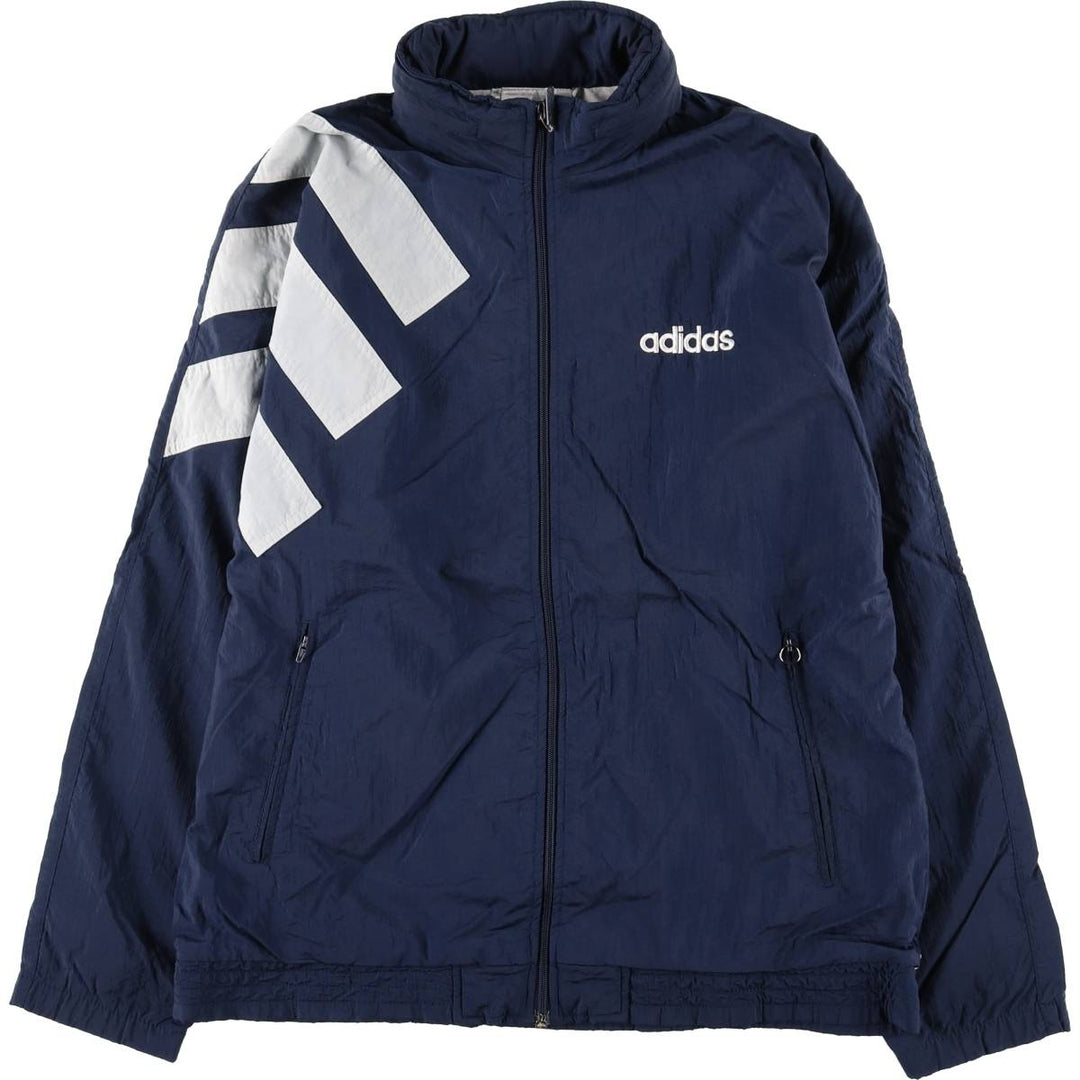 Vintage 80s-90'S Adidas windbreaker, men's size M polyamide navy blue type Vintage Second Hand