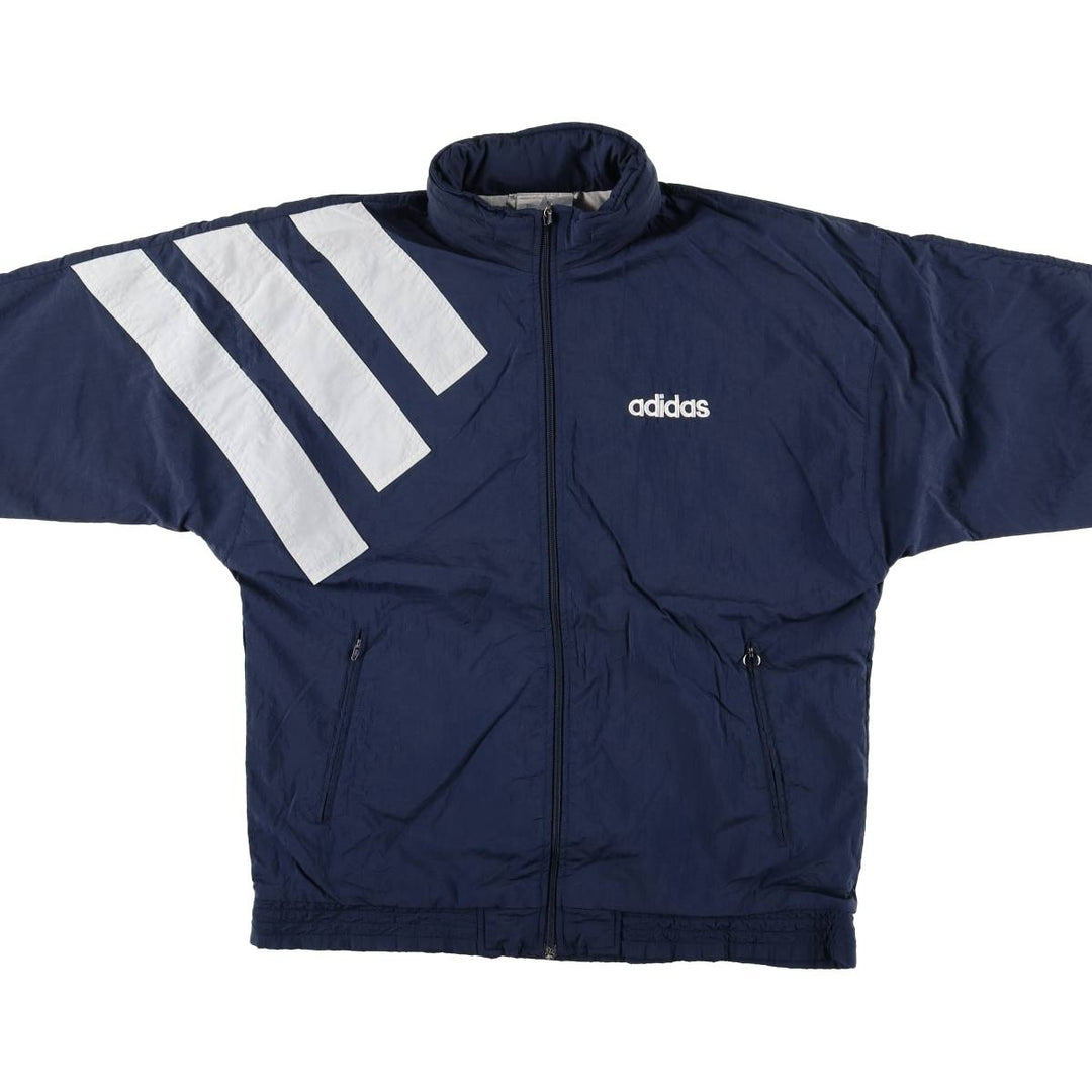 Vintage 80s-90'S Adidas windbreaker, men's size M polyamide navy blue type Vintage Second Hand