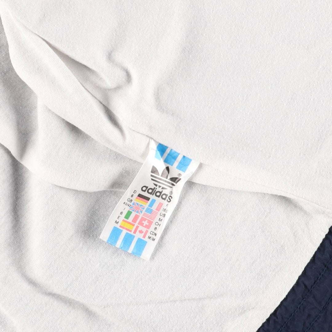 Vintage 80s-90'S Adidas windbreaker, men's size M polyamide navy blue type Vintage Second Hand