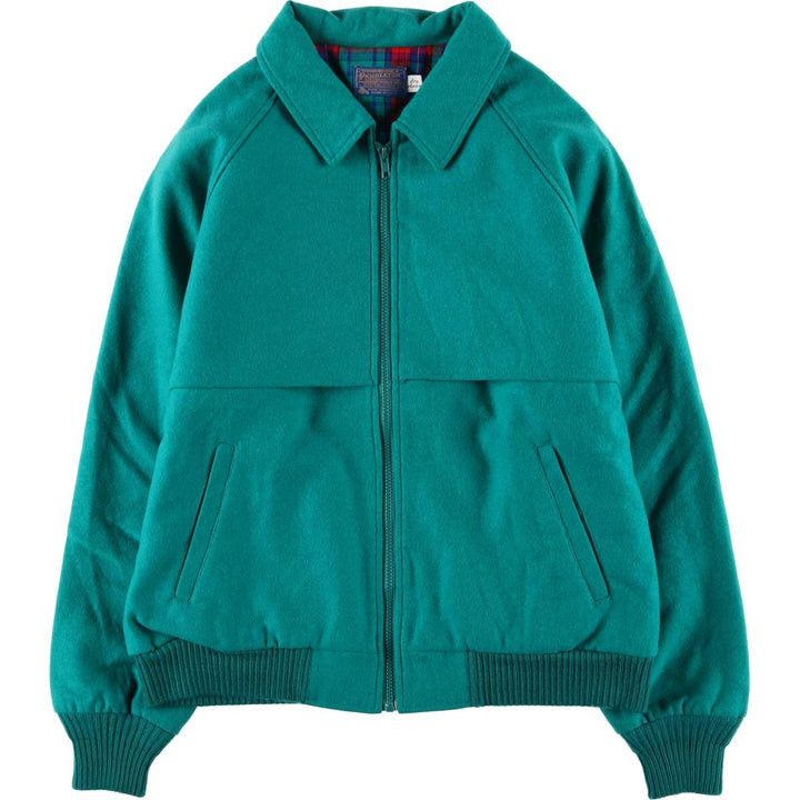Vintage 1970'S Pendleton wool jacket, made in the USA, size M, men's wool Emerald green Vintage Second Hand