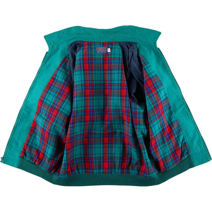 Vintage 1970'S Pendleton wool jacket, made in the USA, size M, men's wool Emerald green Vintage Second Hand