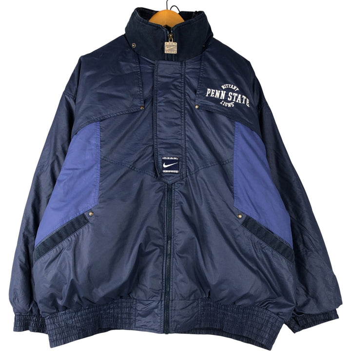 Vintage 90'S Nike Team Sports Down Jacket, Men's XL Nylon navy blue type Vintage Second Hand