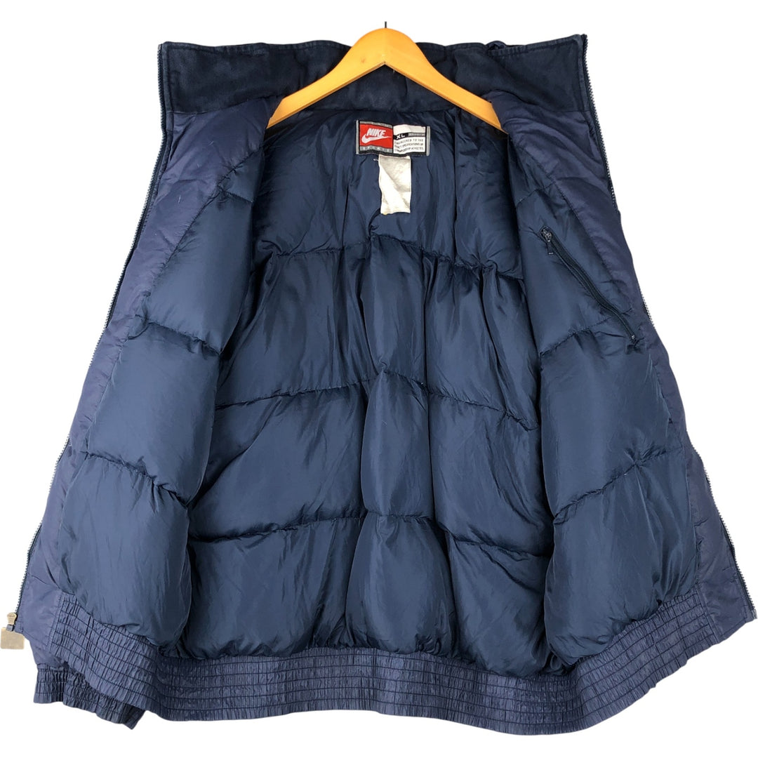 Vintage 90'S Nike Team Sports Down Jacket, Men's XL Nylon navy blue type Vintage Second Hand