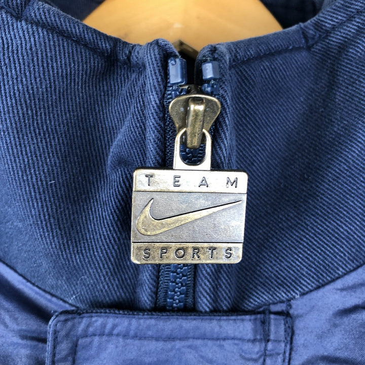 Vintage 90'S Nike Team Sports Down Jacket, Men's XL Nylon navy blue type Vintage Second Hand