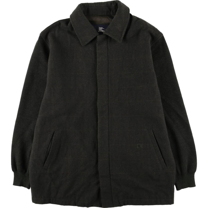 Burberry's BURBERRY LONDON Check Pattern Wool Jacket, Men's Size L wool Khaki type brown Vintage Second Hand