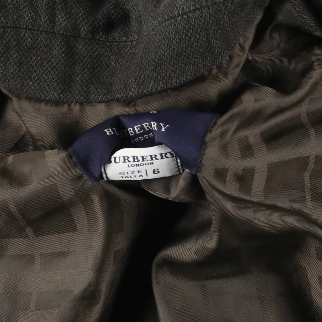 Burberry's BURBERRY LONDON Check Pattern Wool Jacket, Men's Size L wool Khaki type brown Vintage Second Hand