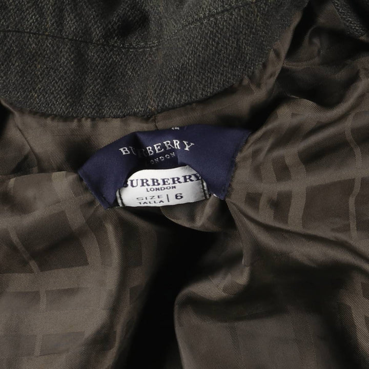 Burberry's BURBERRY LONDON Check Pattern Wool Jacket, Men's Size L wool Khaki type brown Vintage Second Hand