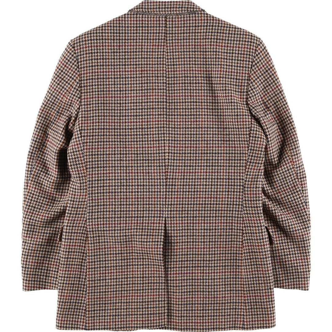Burberry's Check Pattern Houndstooth Pattern Wool Tailored Jacket, Made in England, Men's Size Medium wool Beige type Vintage Second Hand