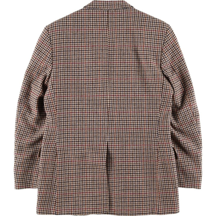 Burberry's Check Pattern Houndstooth Pattern Wool Tailored Jacket, Made in England, Men's Size Medium wool Beige type Vintage Second Hand