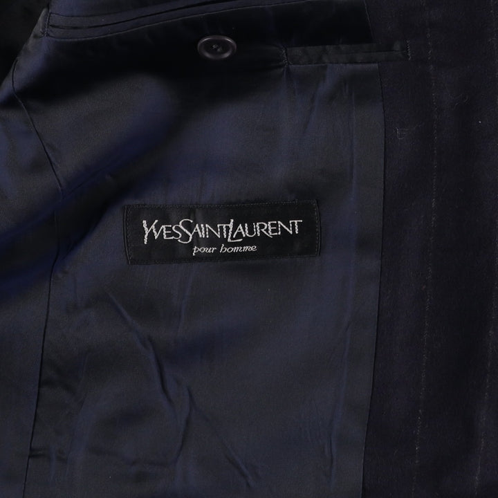 Yves Saint Laurent POUR HOMME Striped Pattern Tailored Jacket, Men's Size M unclear navy blue type Vintage Second Hand