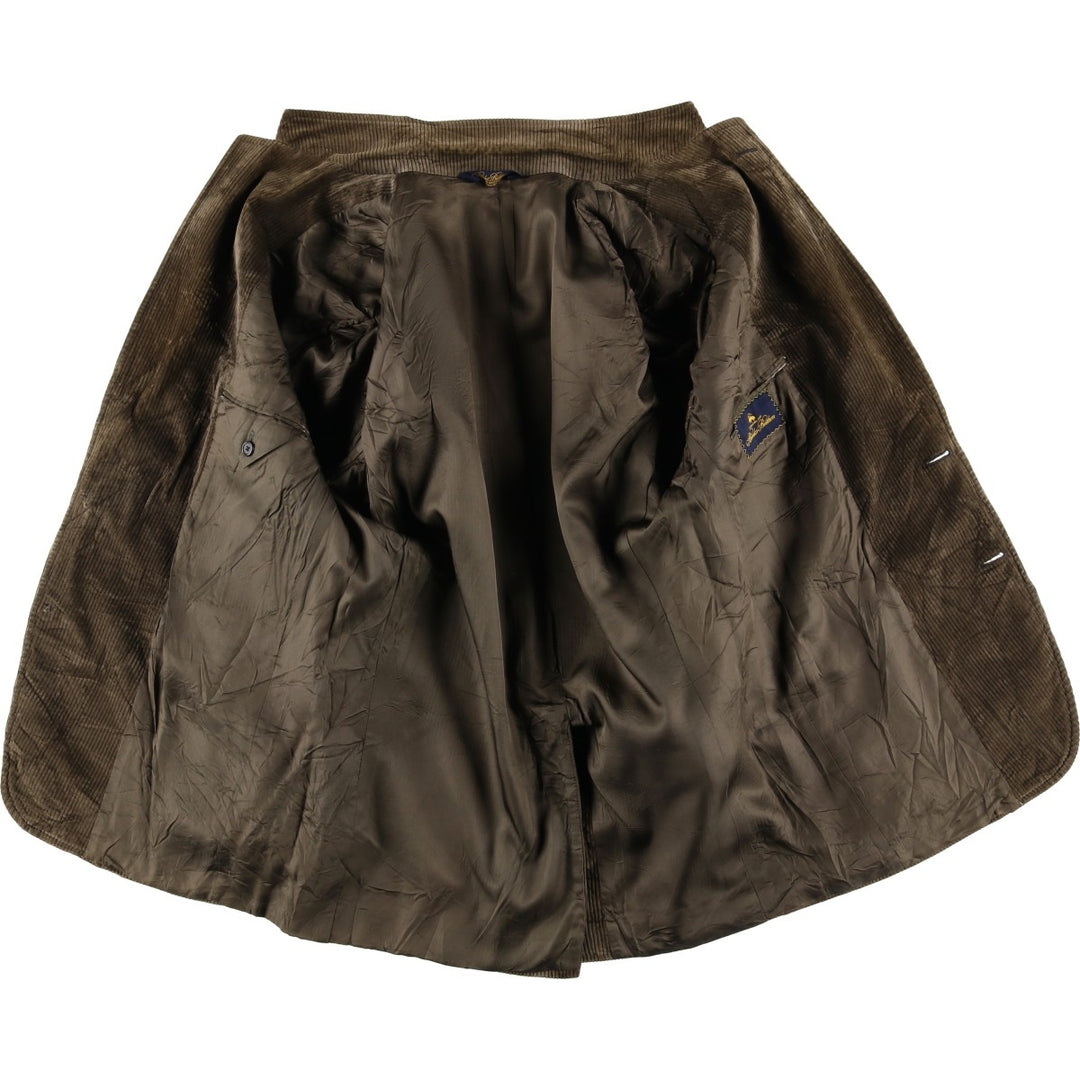 Brooks Brothers Corduroy Tailored Jacket, Made in USA, Men's Size L unclear brown type Vintage Second Hand