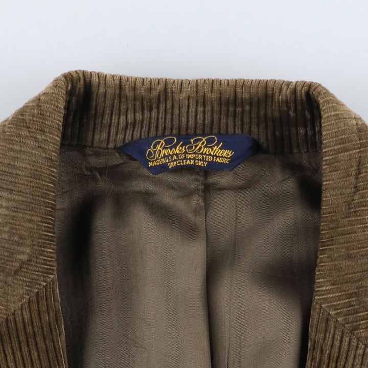 Brooks Brothers Corduroy Tailored Jacket, Made in USA, Men's Size L unclear brown type Vintage Second Hand