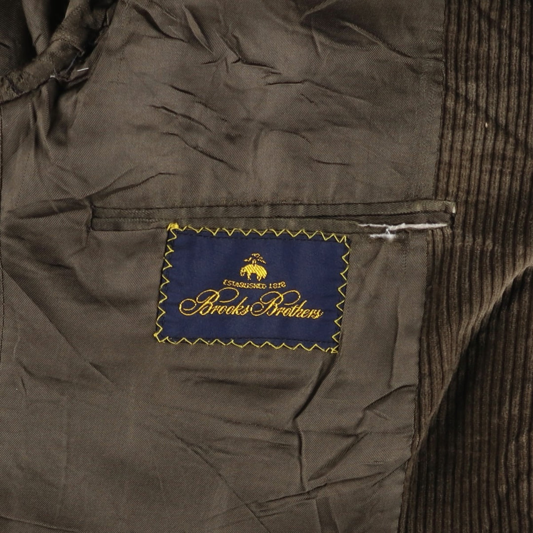 Brooks Brothers Corduroy Tailored Jacket, Made in USA, Men's Size L unclear brown type Vintage Second Hand