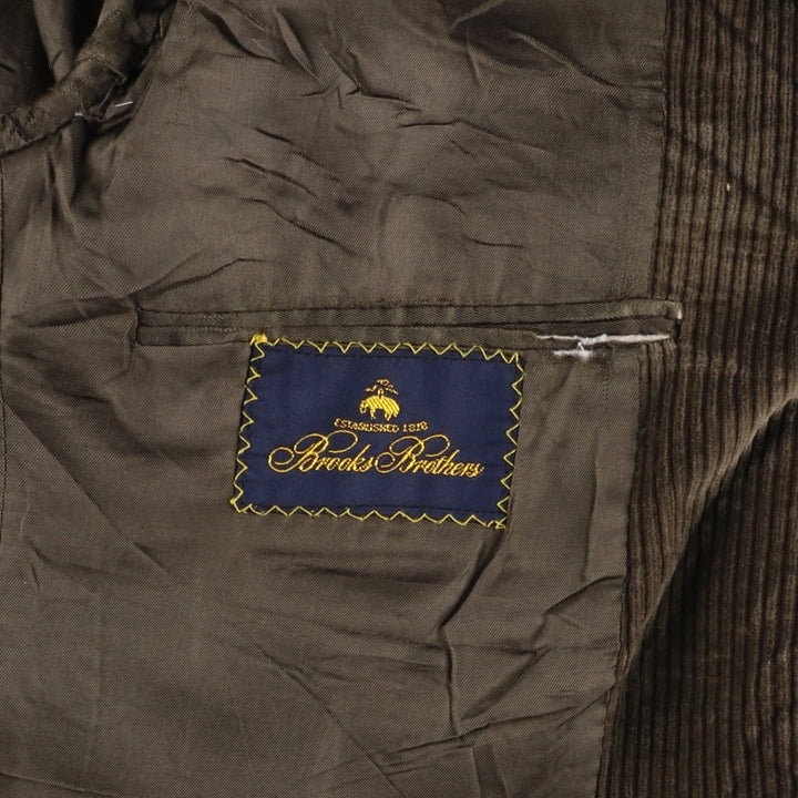 Brooks Brothers Corduroy Tailored Jacket, Made in USA, Men's Size L unclear brown type Vintage Second Hand