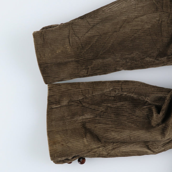 Brooks Brothers Corduroy Tailored Jacket, Made in USA, Men's Size L unclear brown type Vintage Second Hand