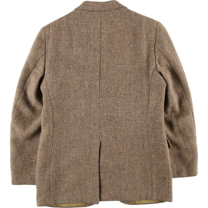 Vintage 1980'S Harris Tweed wool tailored jacket, size M, men's wool beige type brown Vintage Second Hand