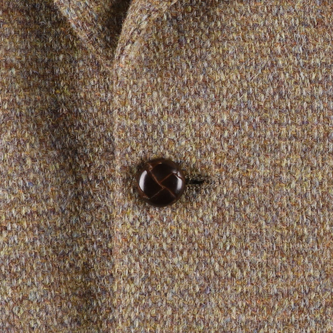 Vintage 1980'S Harris Tweed wool tailored jacket, size M, men's wool beige type brown Vintage Second Hand