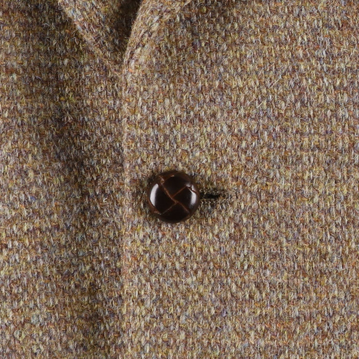 Vintage 1980'S Harris Tweed wool tailored jacket, size M, men's wool beige type brown Vintage Second Hand