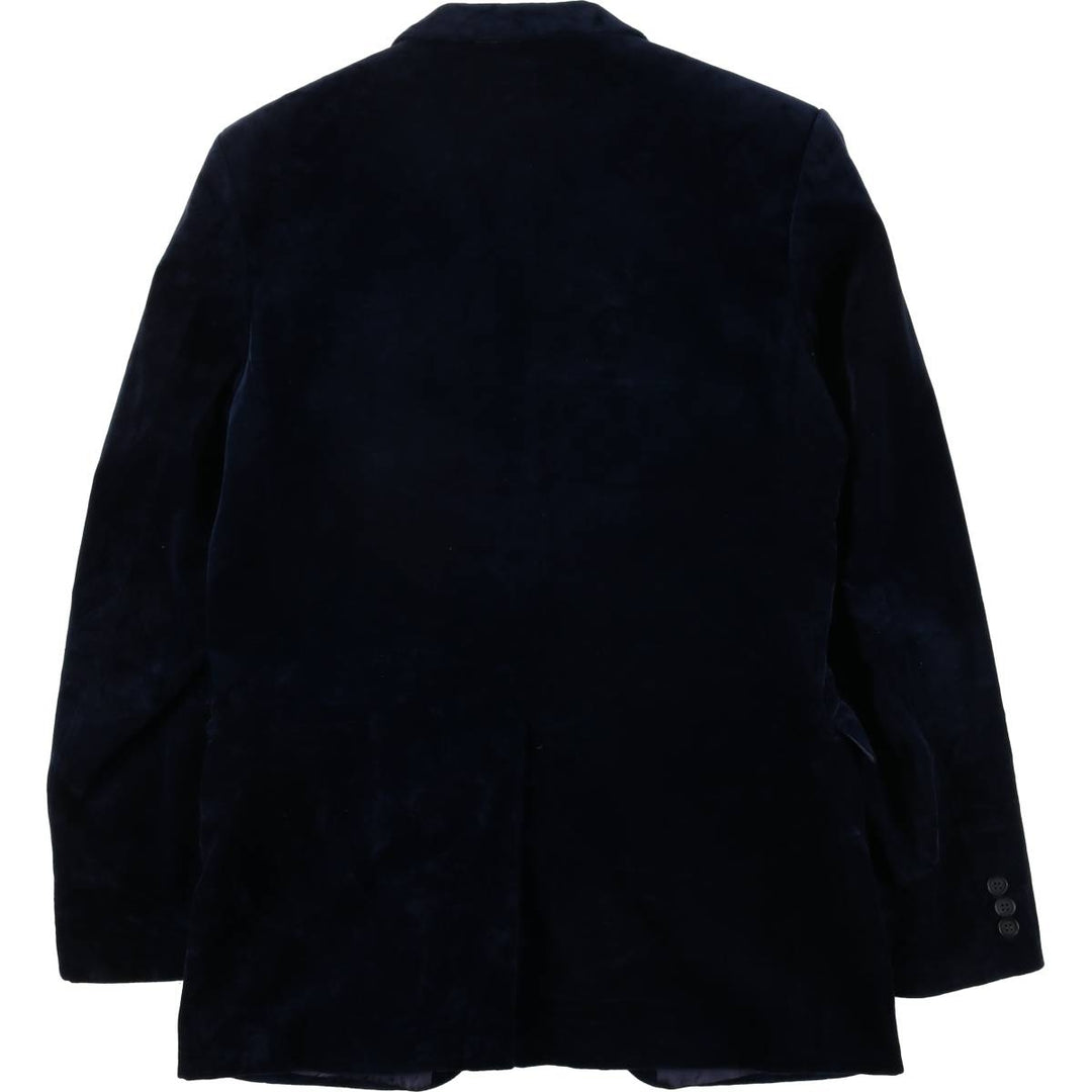 Vintage KDR Karl Peter's velour and cotton tailored jacket, size M, men's cotton navy blue type Vintage Second Hand