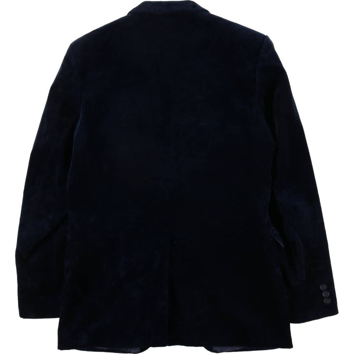 Vintage KDR Karl Peter's velour and cotton tailored jacket, size M, men's cotton navy blue type Vintage Second Hand