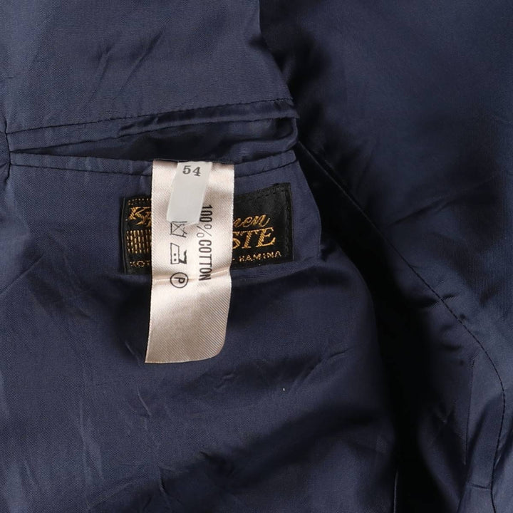 Vintage KDR Karl Peter's velour and cotton tailored jacket, size M, men's cotton navy blue type Vintage Second Hand