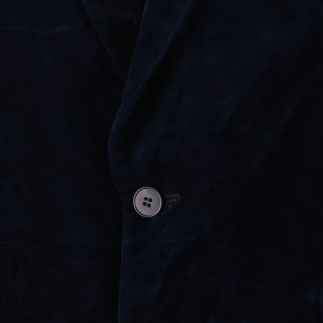 Vintage KDR Karl Peter's velour and cotton tailored jacket, size M, men's cotton navy blue type Vintage Second Hand
