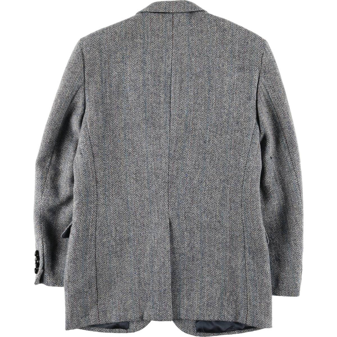 Vintage 80s-90'S Brooke and Deane herringbone wool tailored jacket, made in the USA, size M. wool gray type Vintage Second Hand