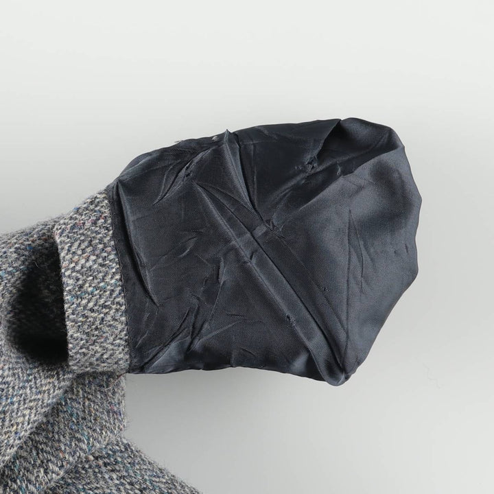 Vintage 80s-90'S Brooke and Deane herringbone wool tailored jacket, made in the USA, size M. wool gray type Vintage Second Hand