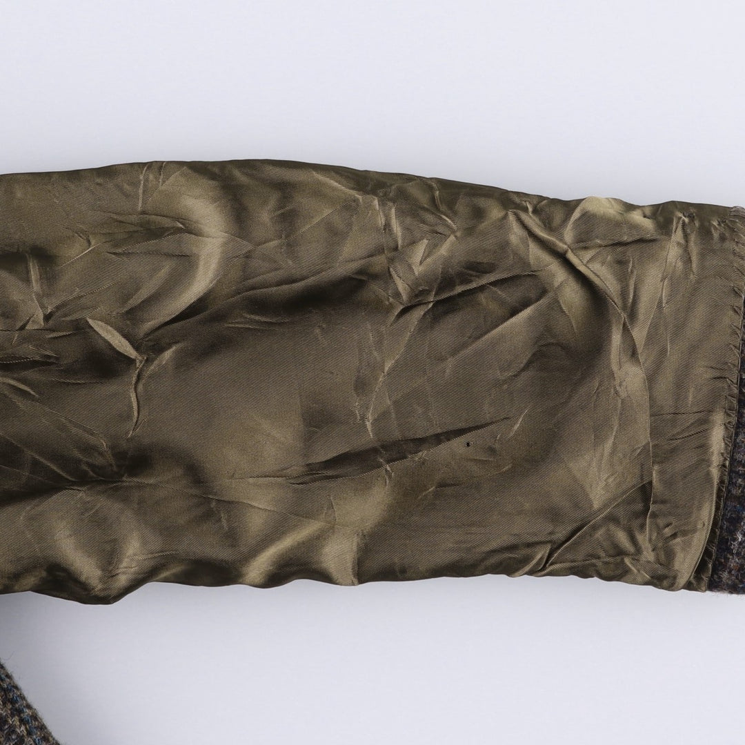 Haggar Imperial Check Pattern Houndstooth Pattern Wool Tailored Jacket, Made in USA, Men's Size Medium wool Purple type blue-purple Vintage Second Hand