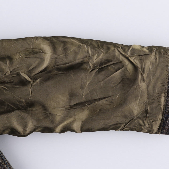 Haggar Imperial Check Pattern Houndstooth Pattern Wool Tailored Jacket, Made in USA, Men's Size Medium wool Purple type blue-purple Vintage Second Hand